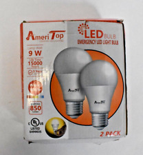 Rechargeable Emergency LED Light Bulb For Power Outage 3000K Warm White 2 Pack for sale  Shipping to South Africa