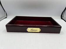 LAUREN RALPH LAUREN DARK MAHOGANY WOOD VALET JEWELRY TRINKET TRAY DESK VANITY for sale  Shipping to South Africa