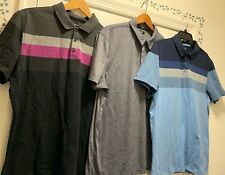 ALFANI STRETCH Oxford Collar Polo Casual Dress Work Business Shirt Top LOT Large comprar usado  Enviando para Brazil