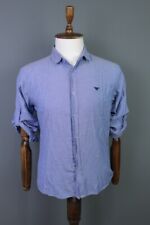 Usado, Camisa jeans Armani manga longa azul botão tamanho XL comprar usado  Enviando para Brazil