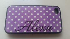 ALEXA iPhone 4S Case - Apple iPhone Purple with white dots for sale  Shipping to South Africa