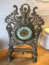 Antique Brass Cased Mantel Clock The British United Clock Co Birmingham - Repair for sale  Shipping to South Africa