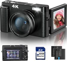 Cámara digital 4K para fotografía y video enfoque automático anti-sacudidas con tarjeta SD de 32 GB segunda mano  Embacar hacia Mexico