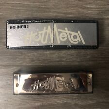 Armónica vintage de metal caliente Hohner con estuche usado segunda mano  Embacar hacia Argentina