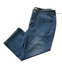 Jeans feminino French Cuff cropped tamanho 12 pedal curto empurradores azul denim vintage comprar usado  Enviando para Brazil