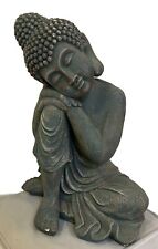 Thinking Buddha statue Resting buddah stone garden ornament 33cm/13"H for sale  Shipping to South Africa