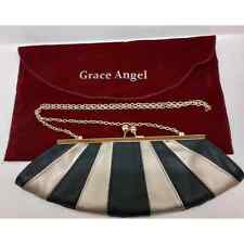 Bolsa de mão Grace Angel feminina em forma de concha festa noturna clutch corrente ouro preto, usado comprar usado  Enviando para Brazil