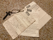 LOTE ANTIGUO DOCUMENTO RELIGIOSO: Placa de Cruz y Plata con Marca de Agua Cross Pyx segunda mano  Embacar hacia Argentina