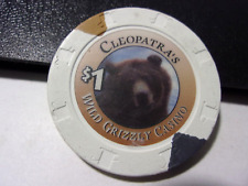 CLEOPATRA'S WILD GRIZZLY CASINO $1 casino gaming poker chip - Kelso, Washington for sale  Shipping to South Africa
