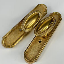 vintage brass french door handles for sale  LONDON
