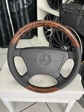 Mercedes-Benz Madera Volante Cuero Nogal W124 R129 W140 W210 de Nuevo comprar usado  Enviando para Brazil