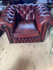 Oxblood chesterfield chair for sale  BRISTOL
