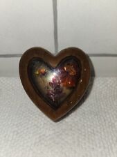Caixa de joias de madeira coração resina bugiganga esculpida à mão comprar usado  Enviando para Brazil