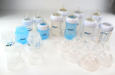 Lote de 16 mamadeiras Philips Avent várias tampas de anéis de 4 e 9 oz mamilos comprar usado  Enviando para Brazil