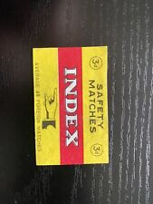 Index safety matches for sale  CHIGWELL