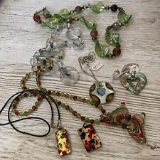Glass beaded necklaces and pendants inc murano, used for sale  BELFAST