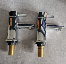 Bathroom Basin Pillar Taps -Pair Swirl Elevate Deck Mounted Lever Operation-New for sale  Shipping to South Africa