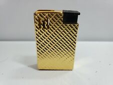  VINTAGE WORKING ZAIMA CRAFTON Cigarette Lighter Electronic Gold Plate JAPAN for sale  Shipping to South Africa