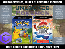 GameCube Pokémon desbloqueado 100% concluído salvamento personalizado, caixa, cartão de memória canal comprar usado  Enviando para Brazil