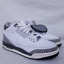 Nike Air Jordan Retro 3 III Hide N Sneak Shoes Cement Sneakers Grey Youth 7Y for sale  Shipping to South Africa
