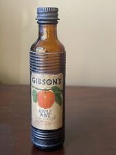 Vintage Gibson Apple Wine Mini Bottle 1/10 oz Covington KY Paper Label for sale  Shipping to South Africa