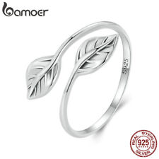 Anillo para abrir el dedo hoja de plata esterlina 925 bamoer para mujeres regalos joyería, usado segunda mano  Embacar hacia Argentina