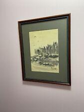 Oriental asian watercolor for sale  Palatine