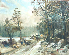 Paysage neige peinture d'occasion  Blois