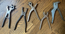 Lote de 5 herramientas vintage de remachado de cuero, perforador, ojal; Scovill, Eyelet Tool Co segunda mano  Embacar hacia Argentina