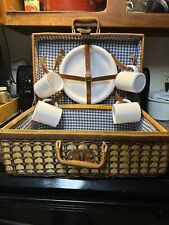 antique wicker picnic basket for sale  Glen Daniel