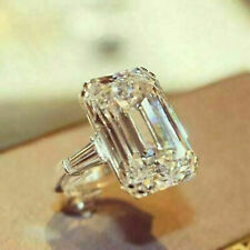 Big Huge 8.50Ct Emerald Cut Lab-Created Diamond Three-Stone Engagement Ring for sale  Jamaica