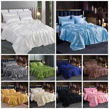 Satin Silk Complete Bedding Set-6PCS. Fitted sheet, duvet cover, 4 Pillow Cases for sale  Shipping to South Africa