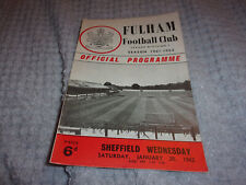 Fulham sheffield wednesday for sale  DUNFERMLINE