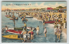Postal bote de lino carreras Wrightsville Beach, Carolina del Norte mucha gente segunda mano  Embacar hacia Argentina