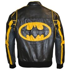 New Men Batman Bomber Fashion Leather Jacket/ Batman Bomber Jacket With Bat Logo for sale  Shipping to South Africa