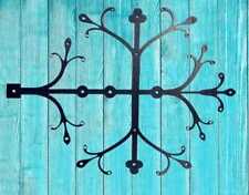 Bisagras decorativas de puerta de hierro forjado para puerta acabado negro para decoración al aire libre segunda mano  Embacar hacia Argentina