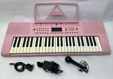 Teclado rosa Vangoa VGK4900 200 tonos con cable de alimentación y micrófono PROBADO segunda mano  Embacar hacia Argentina