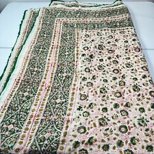 cobertor importado clássico duplo verde asteca floral boêmio indiano bloco estampa boho comprar usado  Enviando para Brazil