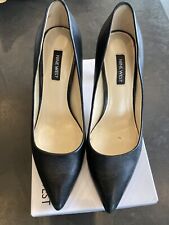 Ezra Black Leather Nine West Pumps 7.5 M for sale  Shipping to South Africa