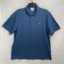 Camisa polo masculina Lacoste grande 7 manga curta gola azul pulôver mistura de algodão comprar usado  Enviando para Brazil