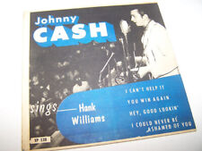 JOHNNY CASH Original EP 45rpm "SINGS HANK WILLIAMS" De 1958 em Qualidade Muito Bom+Muito Bom++ comprar usado  Enviando para Brazil