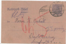 Gebraucht, Deutsches Reich Rohrpost GU Brief Charlottenburg 1919 gebraucht kaufen  Dorsten