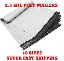 POLY MAILERS SHIPPING ENVELOPES SELF SEALING PLASTIC MAILING BAGS 2.5 MIL WHITE for sale  Shipping to South Africa