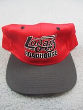 Boné Logan's Roadhouse Snapback vermelho preto ajustável restaurante funcionário, usado comprar usado  Enviando para Brazil