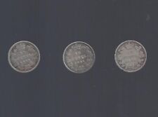 3 monedas de plata de 10 centavos de Canadá - 1874H, 1881H, 1888 segunda mano  Embacar hacia Argentina