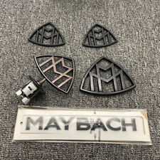 Gloss Black Maybach set Fender Side Rear Trunk Emblems Badge For Mercedes Benz S for sale  Shipping to South Africa