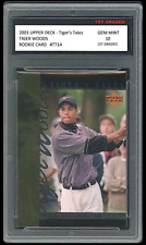 Tarjeta de novato de Tiger Woods 2001 mazo superior PGA EE. UU./Golfista primer grado 10 #14 segunda mano  Embacar hacia Argentina