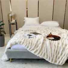 Cobertor quente inverno pele de coelho falso grosso macio capa de sofá-cama cobertores de pelúcia comprar usado  Enviando para Brazil