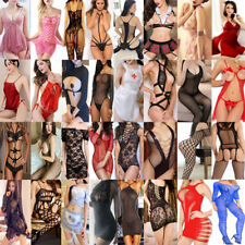 Lot Women Sexy Lingerie Dress G-string Underwear Babydoll Sleepwear Nightwear til salgs  Frakt til Norway