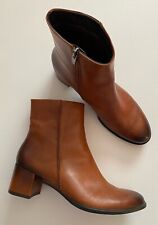 Botas de tornozelo femininas ECCO Chelsea couro marrom zíper lateral tamanho 39 UE/ 8 EUA comprar usado  Enviando para Brazil